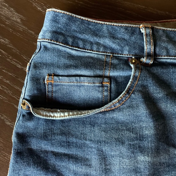 Frye & Co. womens denim mini skirt size 14 western beachy coastal cowgirl - Picture 5 of 14